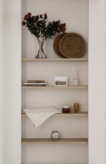 A library corner at White Wood Green wellness spa in Bangkok